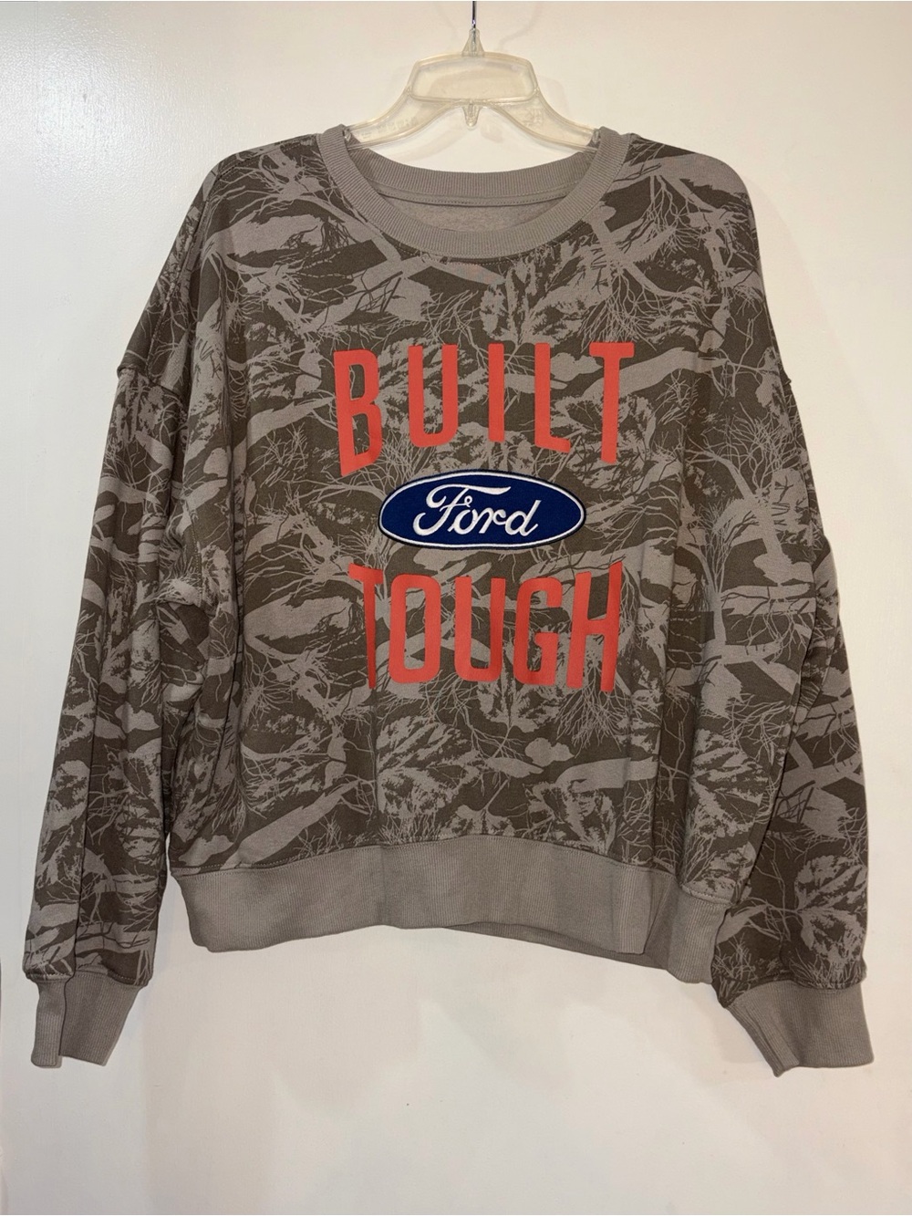 Ford Built Tough Camo Sweatshirt Hybrid Apparel Womens Sz Large